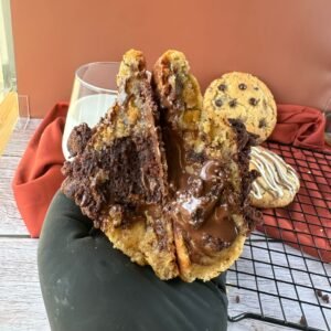 Cookie Brownie com Nutella